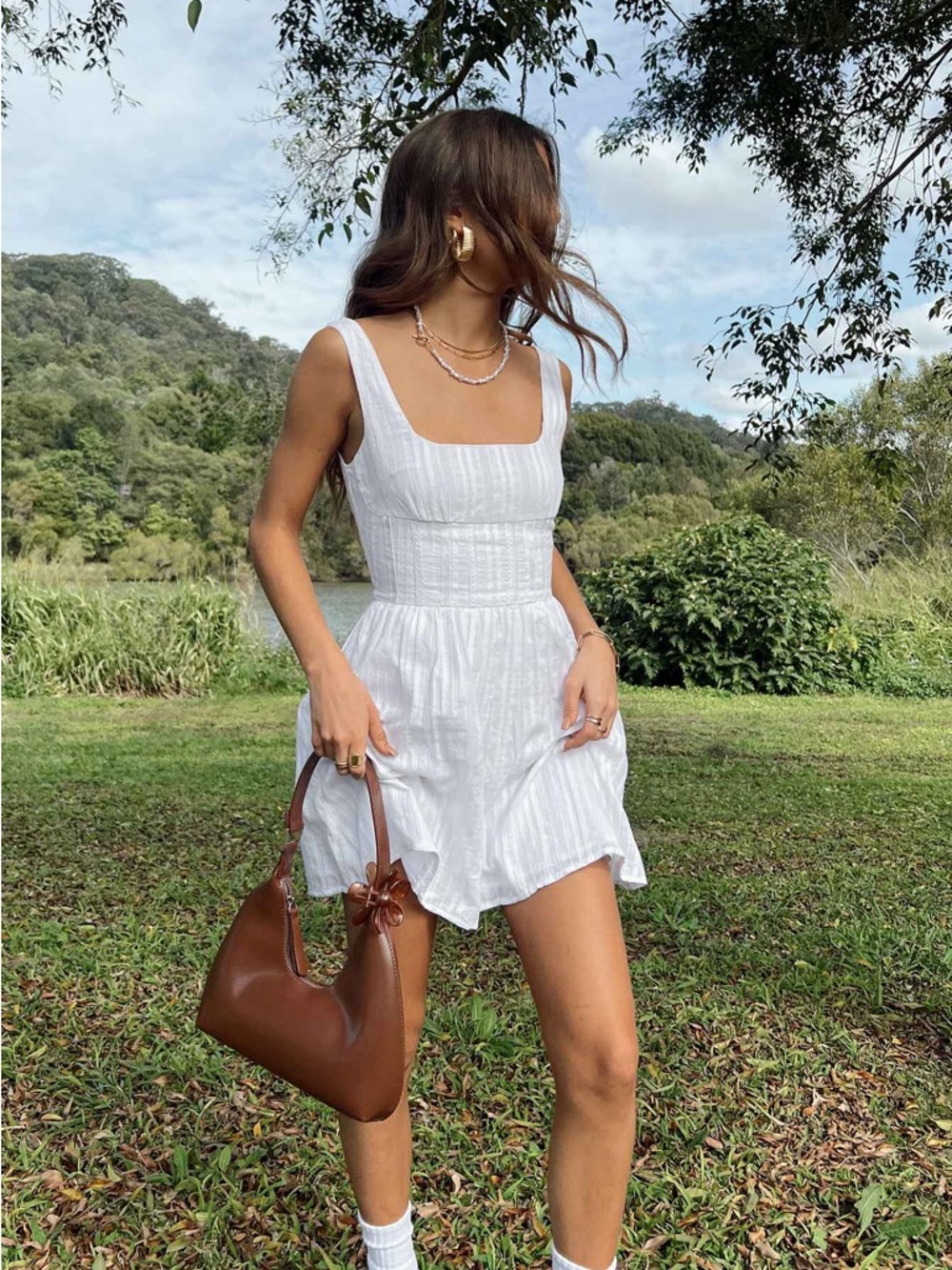 Princess Polly Lorinda Mini Dress White | sz 4 - Picture 3 of 4